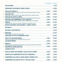 Menu at Shangri-La in Merida