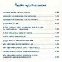 Menu at Shangri-La in Merida