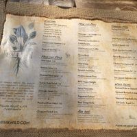 wild menu at Eat Drink Wild in New York City