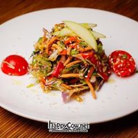 Asian Cabbage Salad (from Satur Farms) with homemade peanut dressing  at Eat Drink Wild in New York City