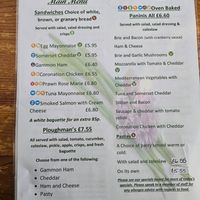 General Menu at Chives Cafe in Watchet