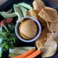 Vegan sweet potato hummus  at Bridge in Westerly