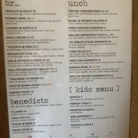 Sunday brunch menu  at Bridge in Westerly