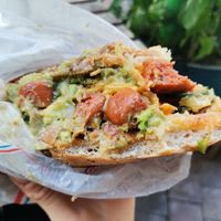 Hot dog guacamole at V&V House in Marseille