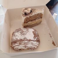 Pain au Chocolat and tiramisu cake at A.Pastry Shop in Glasgow