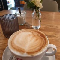 Cappuccino mit Hafermilch at Süß & Würzig in Erlangen