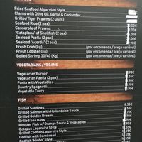 Main dishes at Três Palmeiras in Portimao