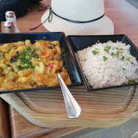 Vegan curry at Três Palmeiras in Portimao