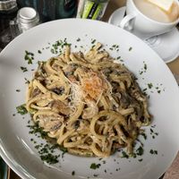 Carbonara was delicious and smoky.   at Treis Laloun -Τρεις Λαλούν in Athens