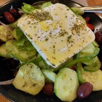 Greek salad at Treis Laloun -Τρεις Λαλούν in Athens
