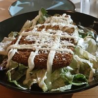 Caesar salad with chicken strips - incredible at Treis Laloun -Τρεις Λαλούν in Athens