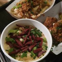 Bacon topped mac and cheese. at LD's Kitchen in Bristol