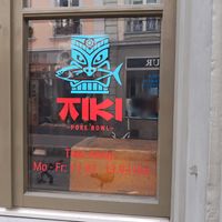 Logo at Tiki Poké Bowl in Thun