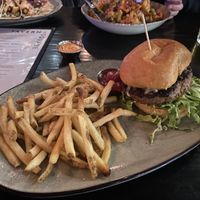 vegan burger with vegan cheese  at Tavern In The Square in Boston