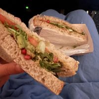 Hummus Avocado sandwich super yum  at AMS - Amsterdam Bread Company in Schiphol