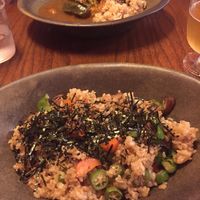 Japanese curry and rice dishes  at Le Coccole in Osaka