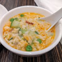 Sizzling rice soup at House of Nanking in San Francisco