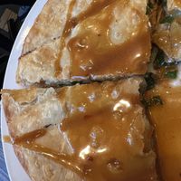Fried Green onion cake  at House of Nanking in San Francisco