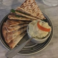 Skordalia Dip w/ fresh Pitta bread  at Meraki in Darwin