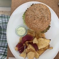 Tempeh burger   at Bancha in Portimao