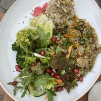 Oatmeal rice and beans  at Bancha in Portimao