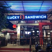 Front of restaurant at Lucky 13 Sandwich in Hua Hin