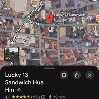   at Lucky 13 Sandwich in Hua Hin