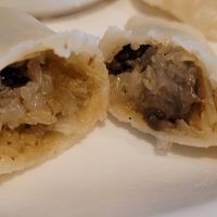 With cabbage and mushrooms at Pierogarnia Mandu in Gdynia