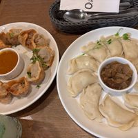 Two of the vegan pierogi options at Pierogarnia Mandu in Gdynia