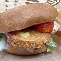 pink burger  at Swing Kitchen in Innsbruck