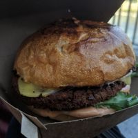 Truffle burger at Swing Kitchen in Innsbruck