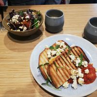 Vegan sandwich and pepper BBQ at Botania in Utrecht