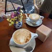 Chai latte 3.90euro plus 0.10euro oat milk at Sa Mola 13 in Mallorca