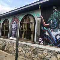 The outside of the restaurant  at La Taberna De Los Duendes in San Jose Del Pacifico