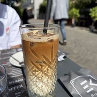 Iced coffee with coconut syrup? Tasty!  at EK Bistro in Ljubljana