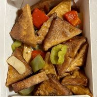 Homemade tofu dish  at Ravioli Wang in Florence