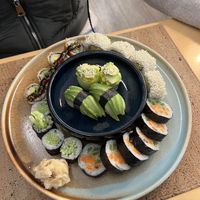 Interesting twist by using carrots and green beans - surprisingly tasty   at Kabuki Sushi in Nazare