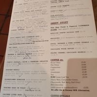 Current menu adapted for vegans at The Bay Tree in Holywood