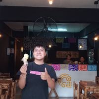 Ice cream vanilla ....very nice can easily have two. But I did not..... at Mictlan Antojitos Veganos in Mexico City
