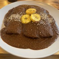 Tlaxcalmolli  at Mictlan Antojitos Veganos in Mexico City