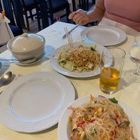 Vegan Pad Thai, Basmati rice, Green Curry and a Noodle-Something vegan🤪  at Krua Thai in Mallorca