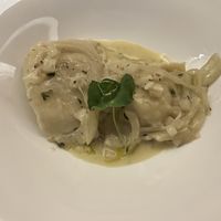 “Scallop” ravioli, actually tasted like seafood  at Elizabeth's in Washington