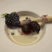 Soup with asparagus  at Elizabeth's in Washington