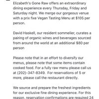   at Elizabeth's in Washington