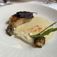 Tomato confit, spiced beluga lentils, shiso, wrapped in a baked & grilled pastry  at Elizabeth's in Washington