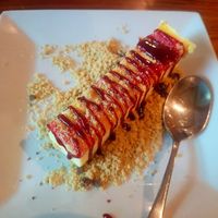 Lemon & Raspberry Semifreddo. at The Harbour in Caernarfon