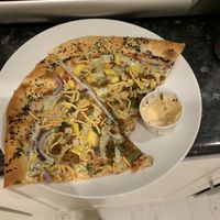 Limited edition Indian pizza- the nigella seeds were a great touch  at Woody's Pizza in Todmorden