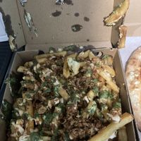 Vegan crack friess  at Woody's Pizza in Todmorden