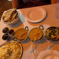 Okra, tofu, chickpeas, a feast!  at Star of India in Little Rock