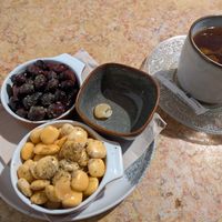 Olives and lupins at Ao Largo in Odeceixe